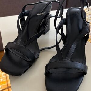 Elegant Black Strappy Sandals. Worn only once.